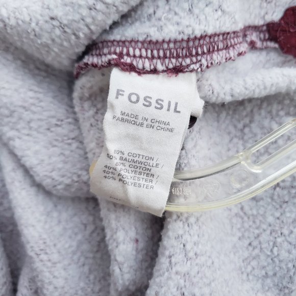 Vintage 90s Fossil 54 Buttoned Red/White Sweatshirt Pullover XL - Picture 5 of 5